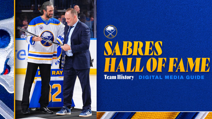 Buffalo Sabres Digital Media Guide - Sabres Hall of Fame - Ryan Miller and Rob Ray pictured