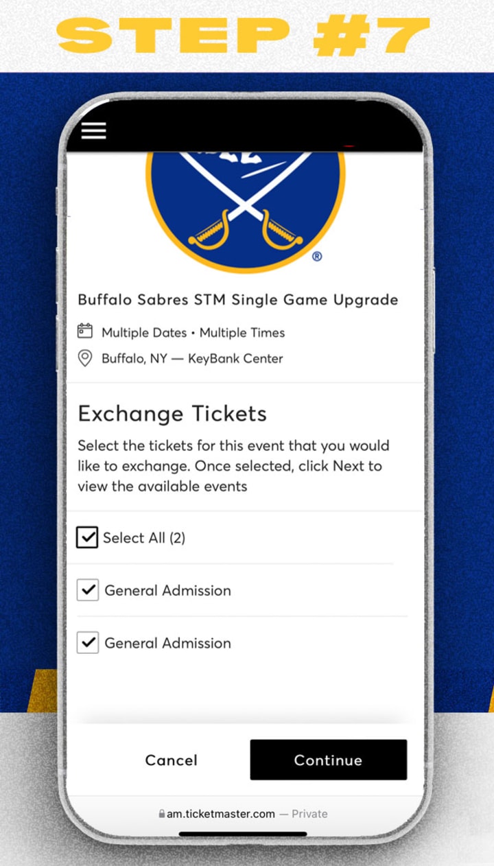 Mobile ticket exchange step 7, select the number of vouchers that you would like to exchange for a single game. If you would like to exchange for multiple games you will need to make multiple transactions