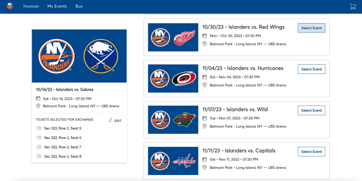 Season Ticket Member Exchange Program | New York Islanders