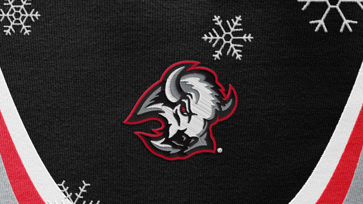 Buffalo Sabres knitted holidays background desktop size