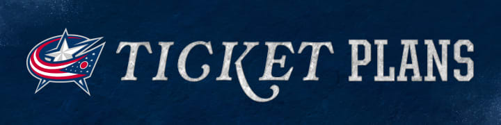 Blue header with large white text reading Ticket Plans.