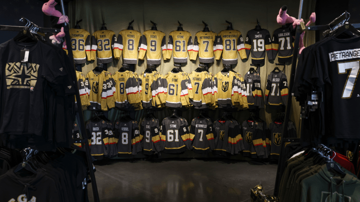 The Arsenal, the Golden Knights Hockey Team retail outlet storefront at  City National Arena in Las Vegas, Nevada Stock Photo - Alamy