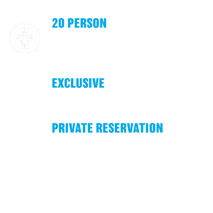 20 person package with additional tickets available upon request. Exclusive access to the Scotia Wealth Management Premium Club. Private Reservation of the Konica Minolta Alumni Lounge for the game.