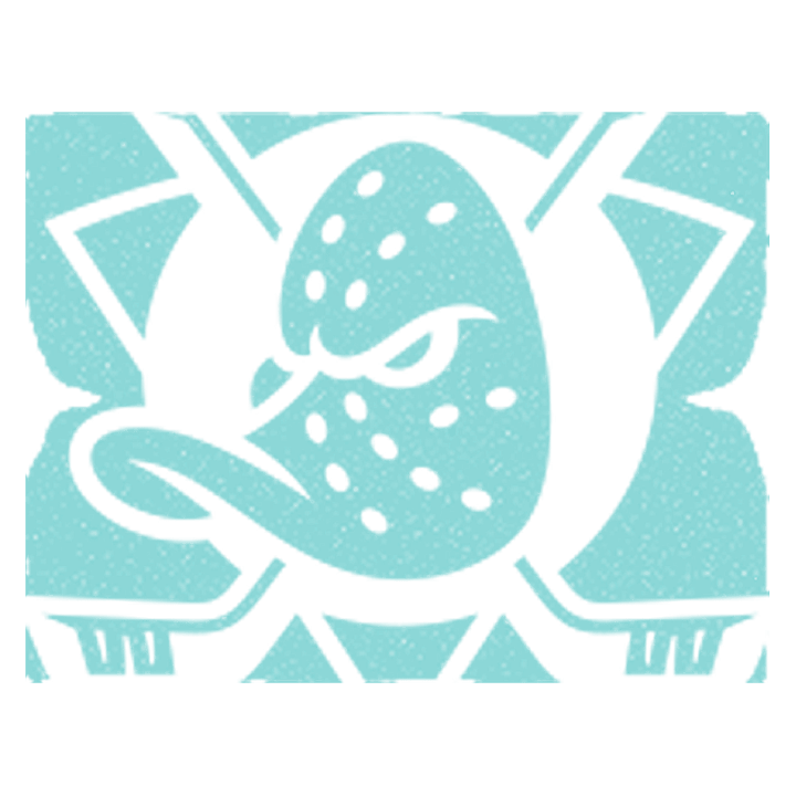 anaheim ducks logo in white, with an ice blue textured background