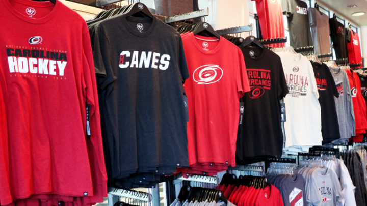 Carolina Hurricanes Team Shop in NHL Fan Shop 