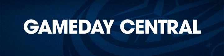 Blue header with large white text reading Gameday Central.
