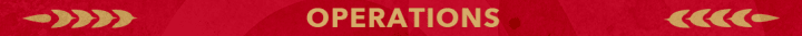 Red background with the word "Operations" in gold.