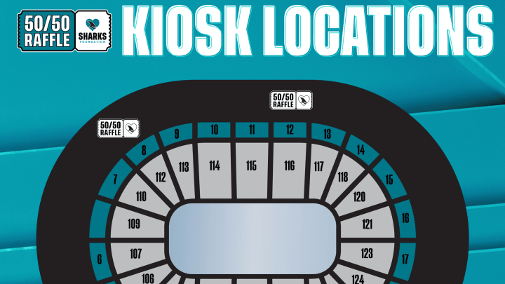 Sharks Foundation 50/50 Kiosk Location Map