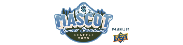logo of mascot summer showdown seattle 2025 presented by upper deck graphic. the kraken logo is at the top