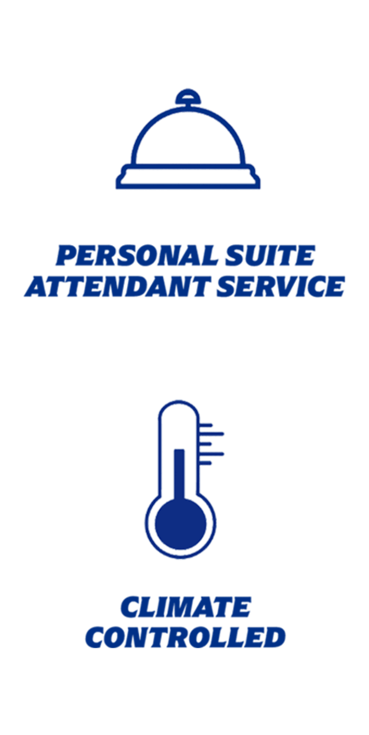 Suite benefits including personal suite attendant and climate control