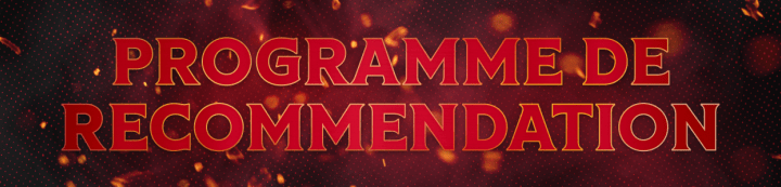 Bannière disant: Sens Bucks & programme de recommandations