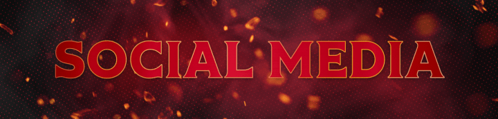 Red background with the words "Social Media" in white and gold letters beside a large Ottawa Senators logo.