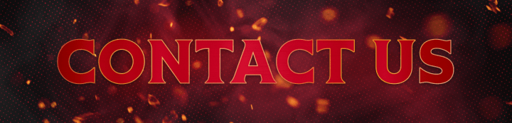 Red background with the words "Contact Us" in white and gold beside a large Ottawa Senators logo.